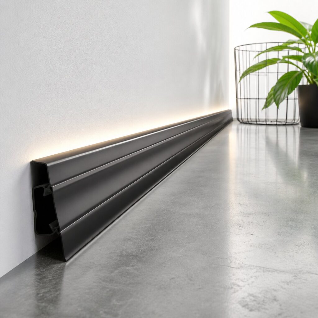PVC Skirting Boards for Modern Interior Finishes Black Skirting Boards