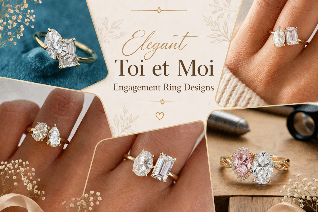 Elegant toi et moi ring collection